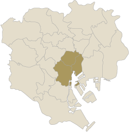 都心3区の地図