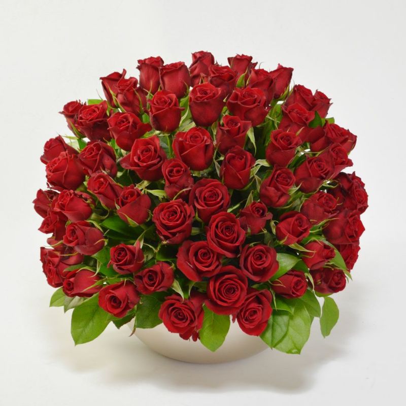 赤バラのアレンジメント(大輪65本)