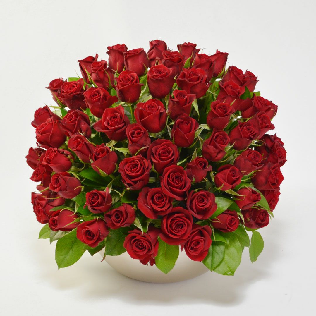 赤バラのアレンジメント(大輪65本)