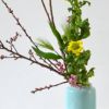 花桃いけばな花材<桃・麦・菜の花>