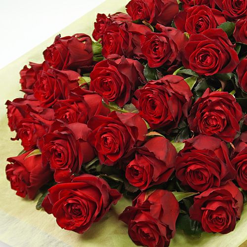 赤いバラ30本の花束の画像
