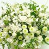 お供え花  白いバラや菊のアレンジメント