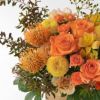 【敬老の日】オレンジのバラやマムのアレンジメント