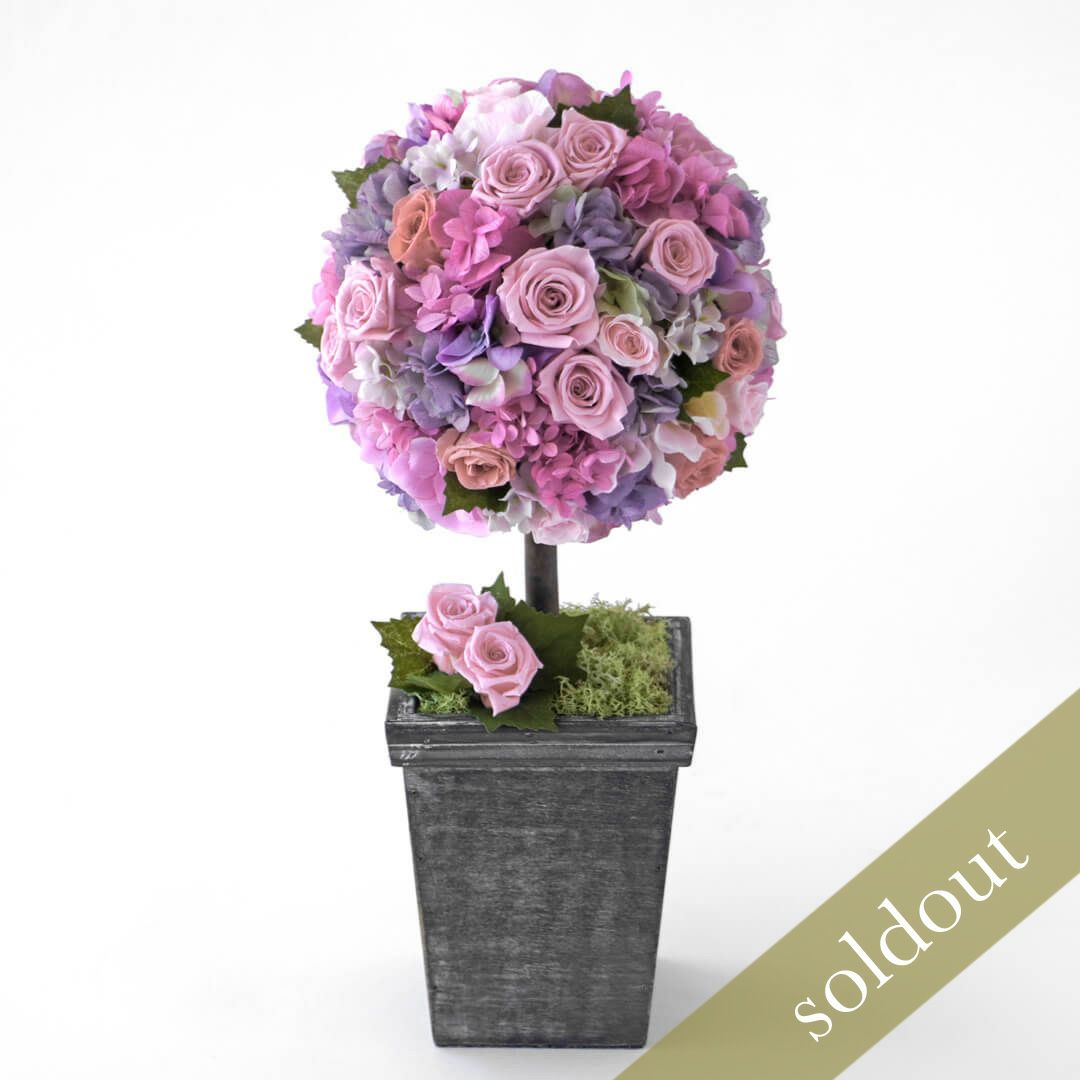 【お歳暮・クリスマス】ピンクバラやハイドランジアのプリザーブドフラワー